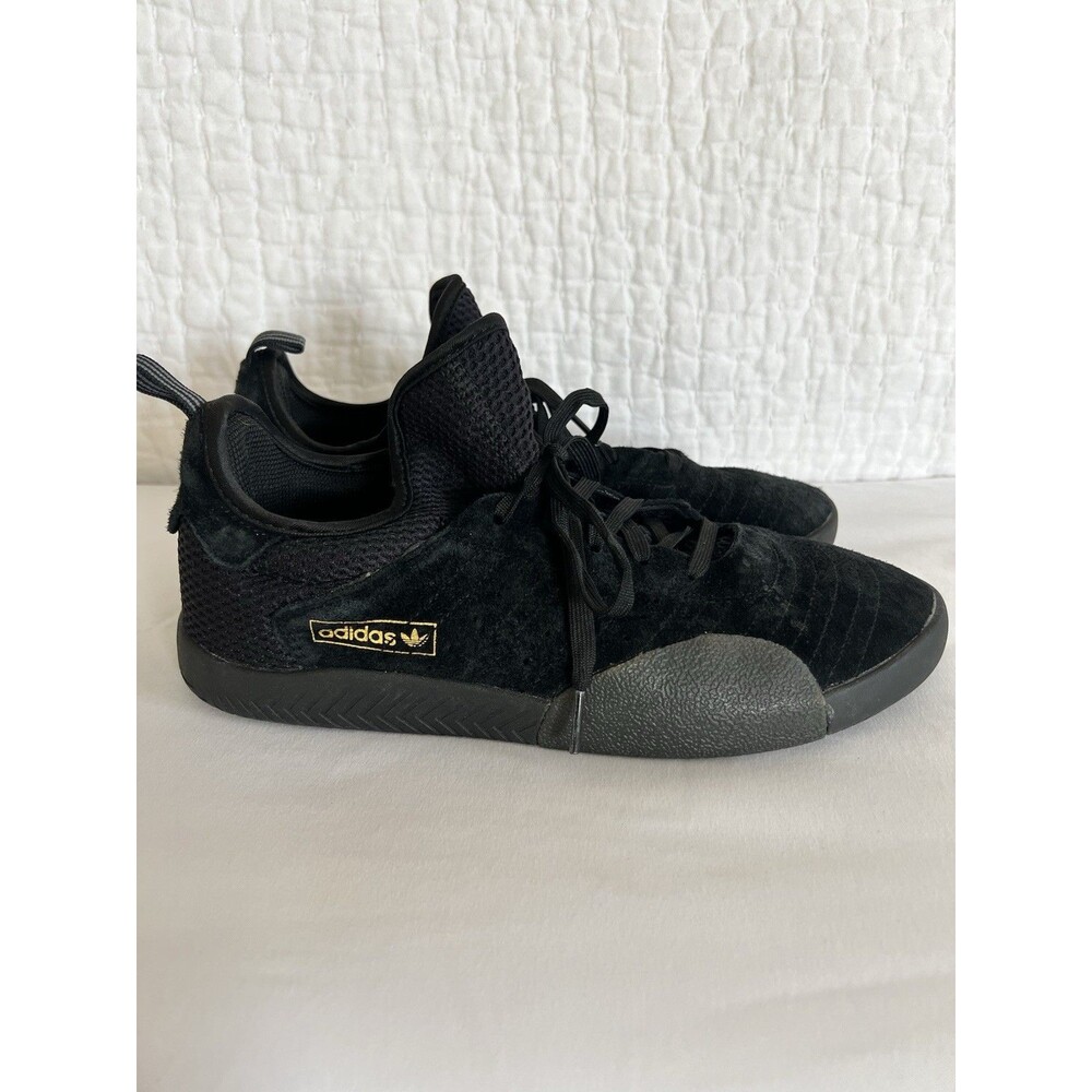 Adidas Black Suede Skateboard Sneakers Size 7 EUC